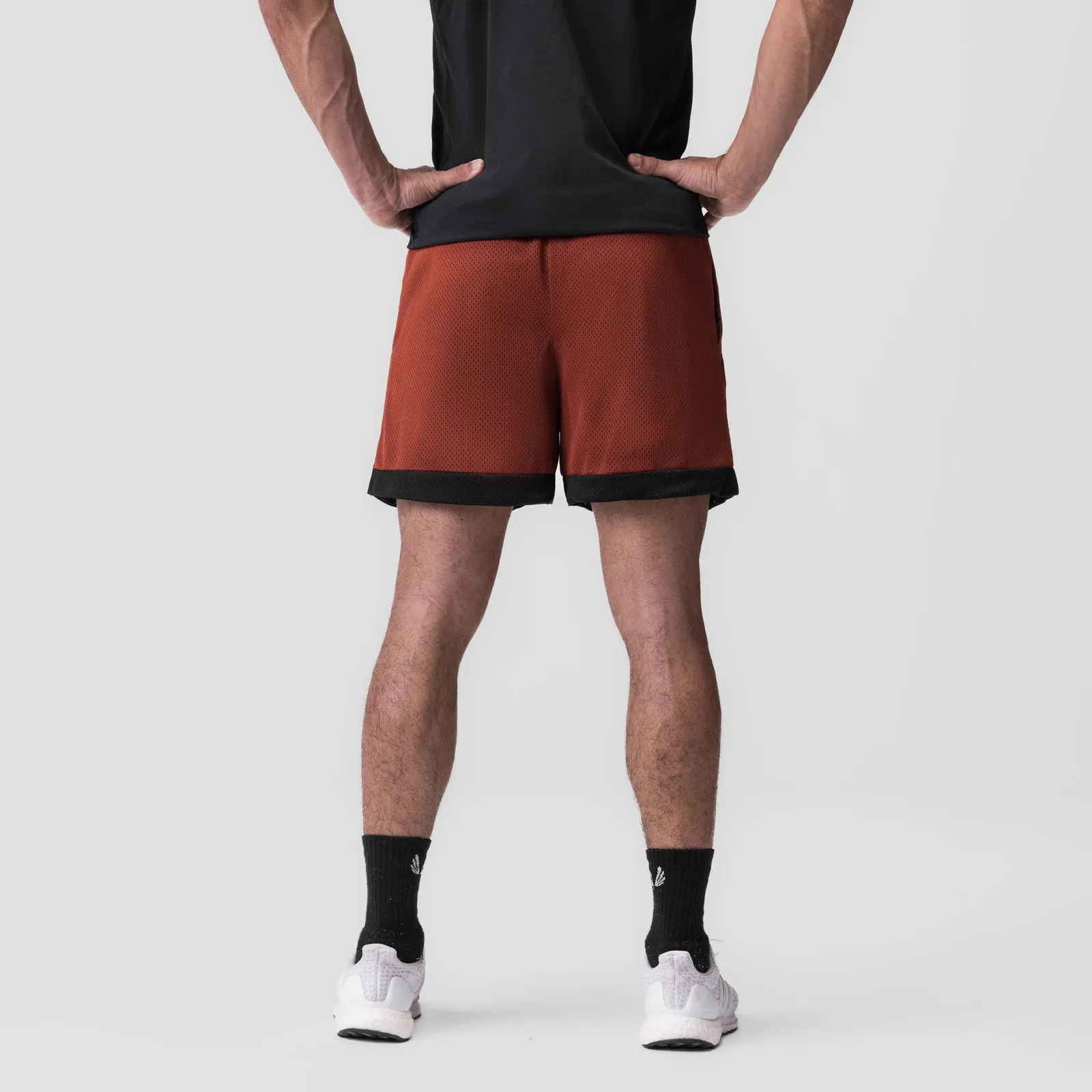 Mood Match 0795. SilverPlus? Mesh Reversible Short - Brick/Black