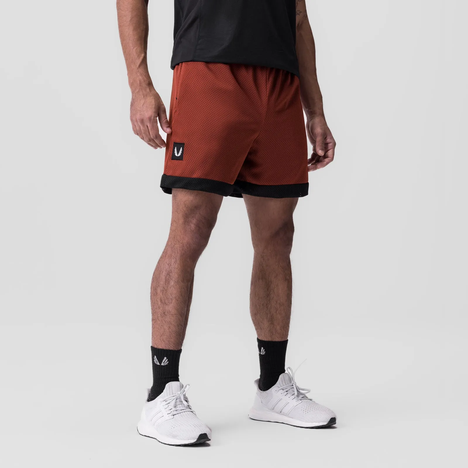 GussetDesign All Day Comfort 0795. SilverPlus? Mesh Reversible Short - Brick/Black