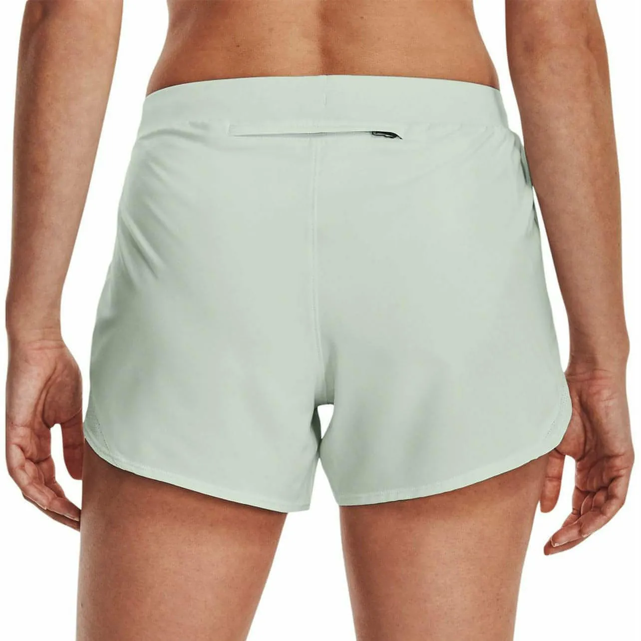 Under Armour Fly By Elite 3 Inch Womens Running Shorts - Green Travel Ready Stretch Fabric