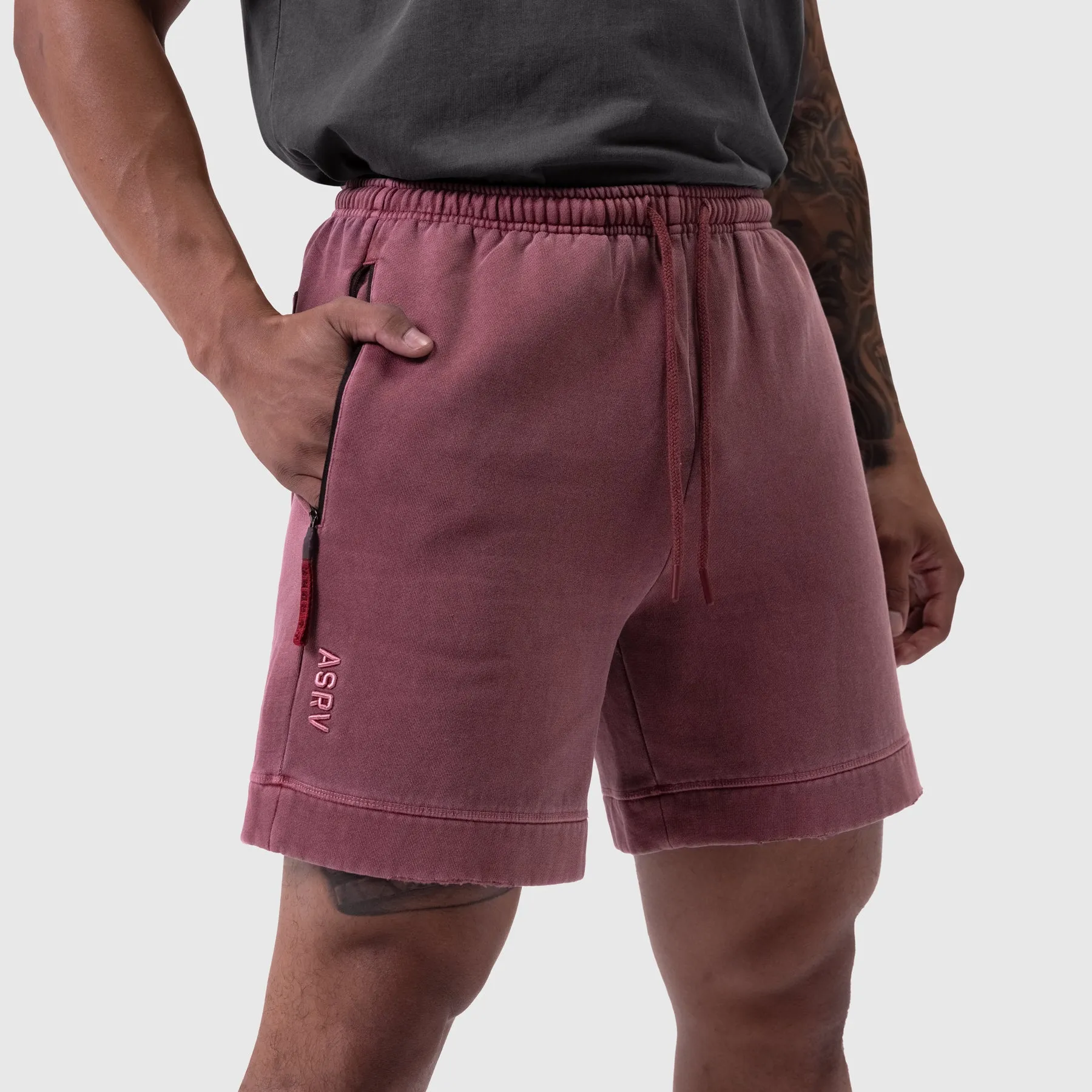 Reflective details Anti Friction Seams 0921. Tech Essential? Sweat Short - Faded Crimson
