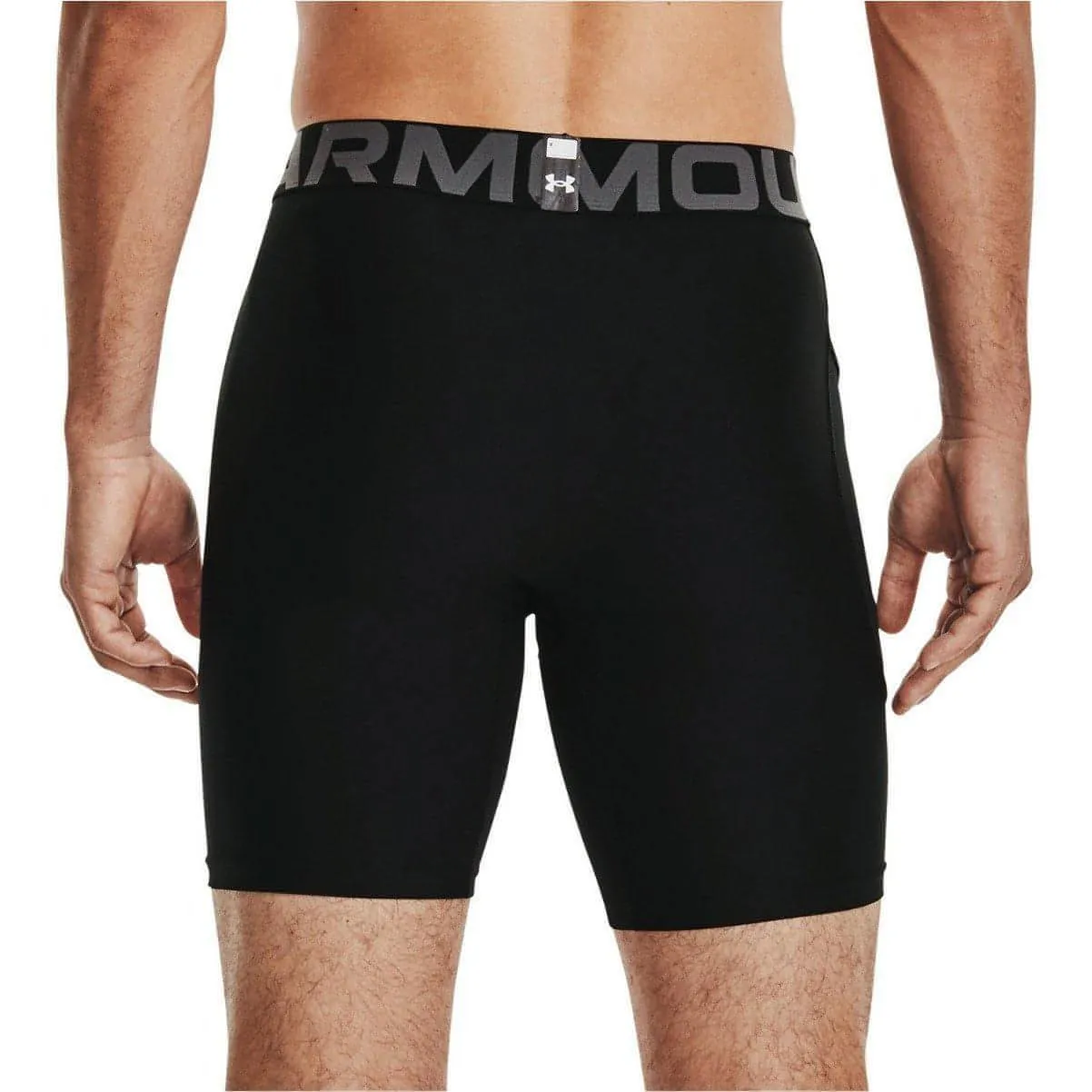 High Rise Waist Under Armour HeatGear Mens Short Compression Tights - Black