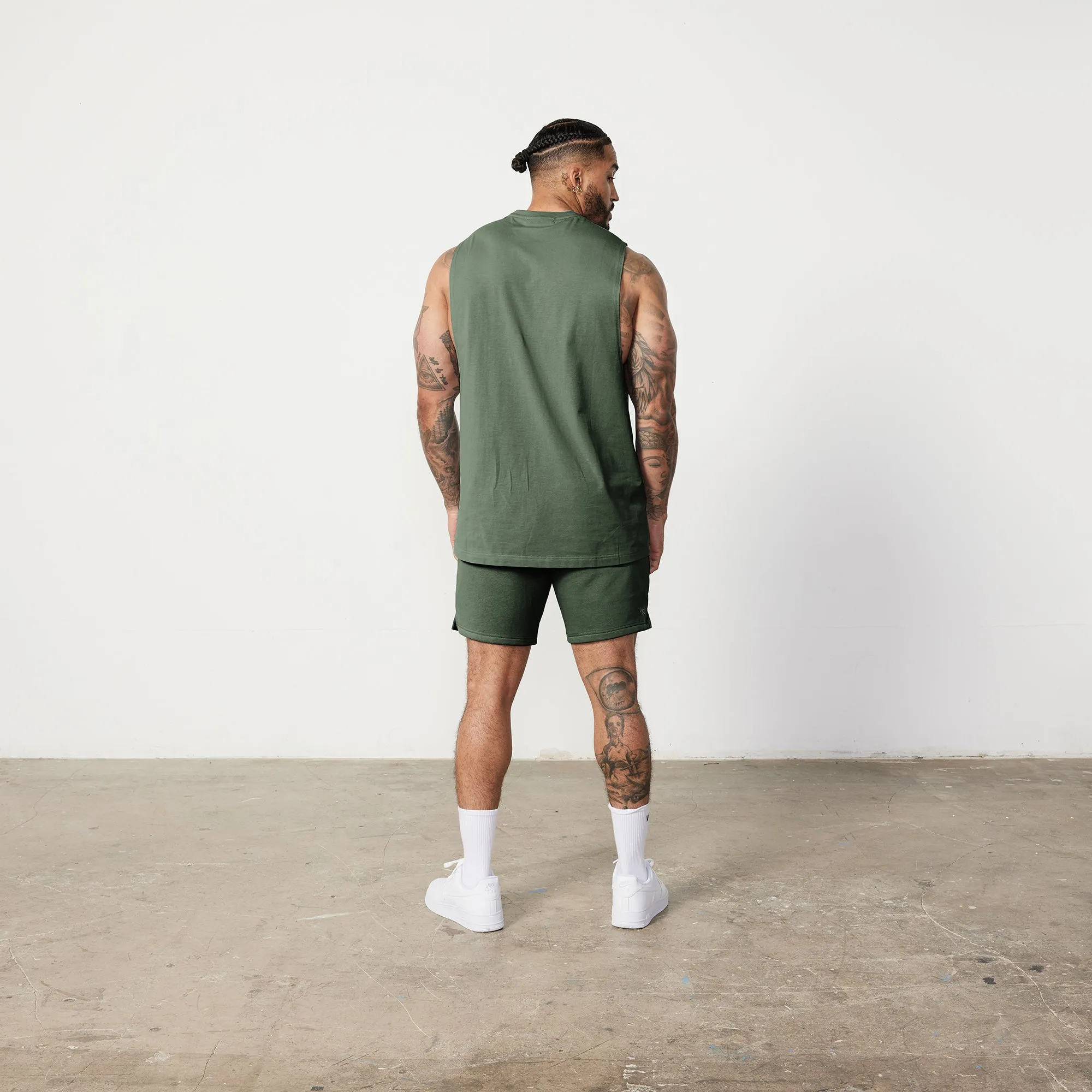jumpsuit Vanquish Essential Forest Green Regular Fit Shorts