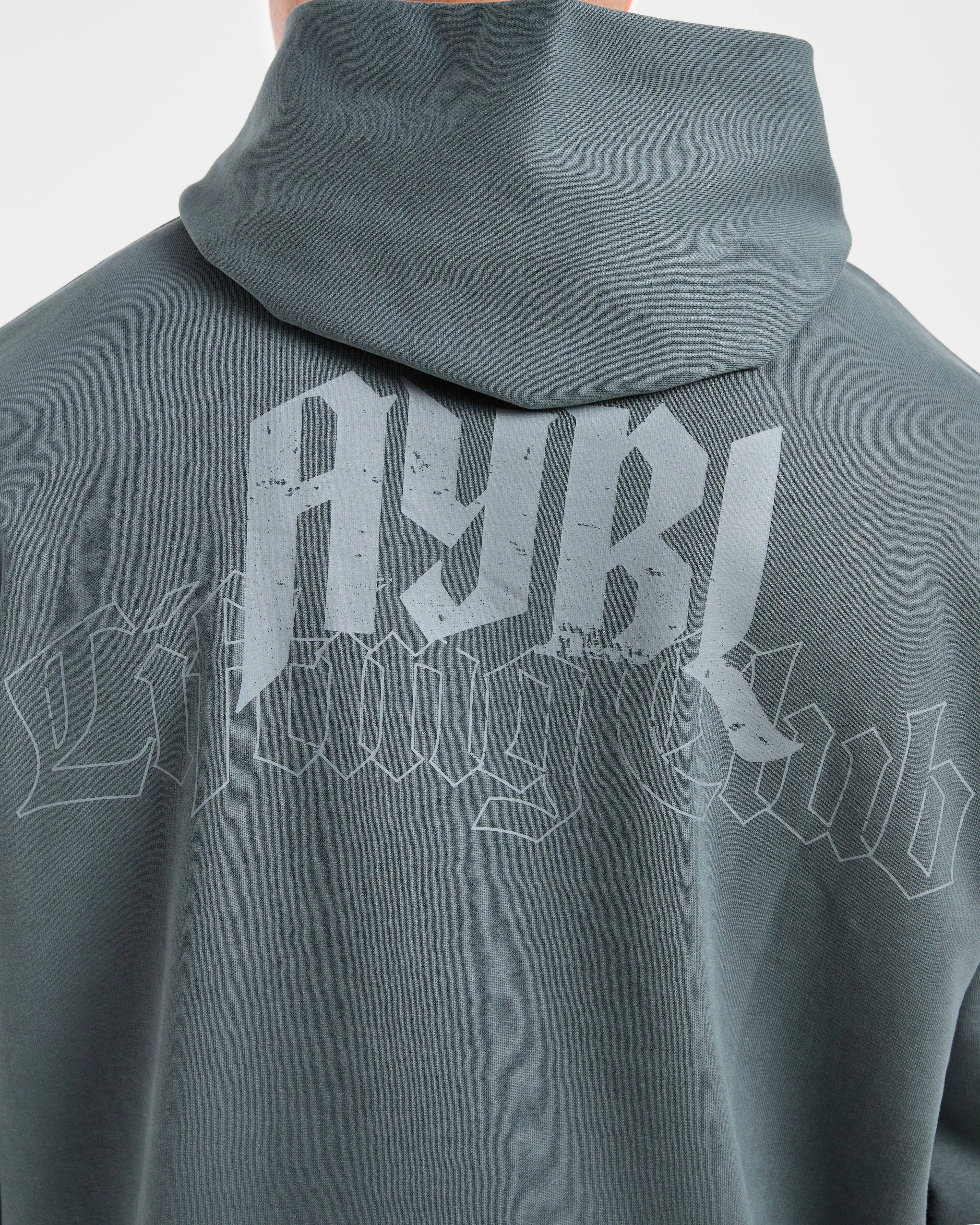 Weasel like Lifting Club Gothic Oversized Hoodie - Iron Slate