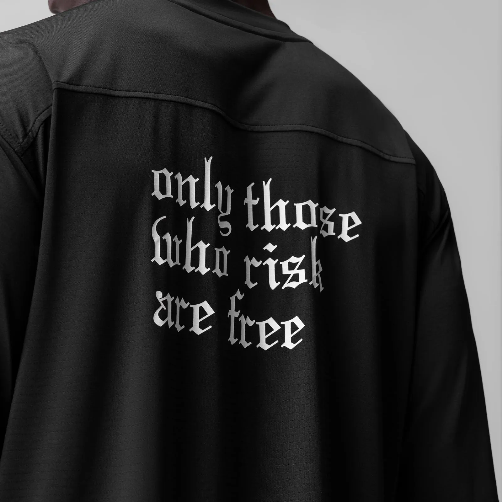 OdorResistantTechnology Complementary Colors 0841. 3D-Lite? 2.0 Lycra? 3/4-Sleeve Oversized Tee - Black "OTWR Block"