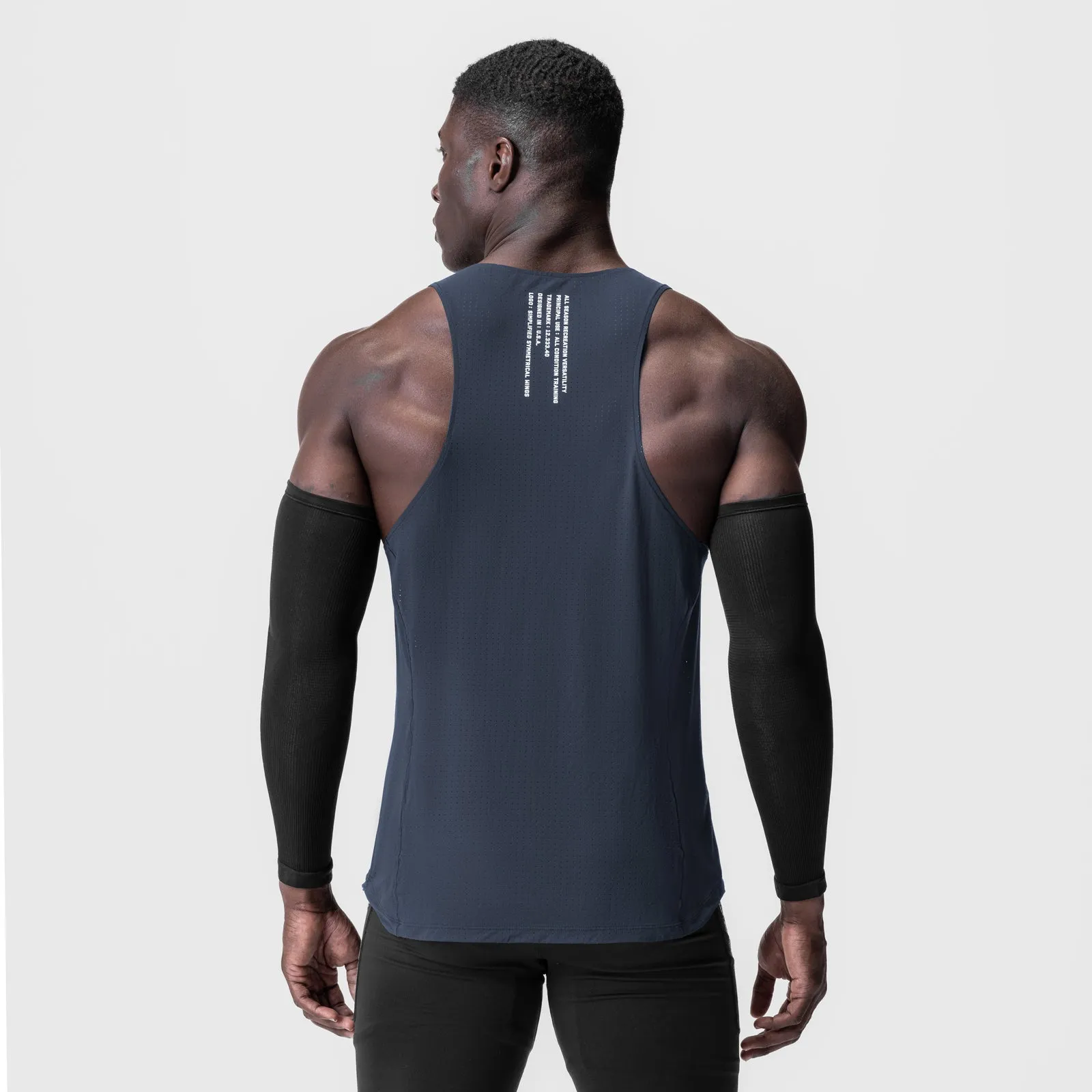 Laser Cut Edges 0949. Laser-Vent? Singlet Tank - Navy