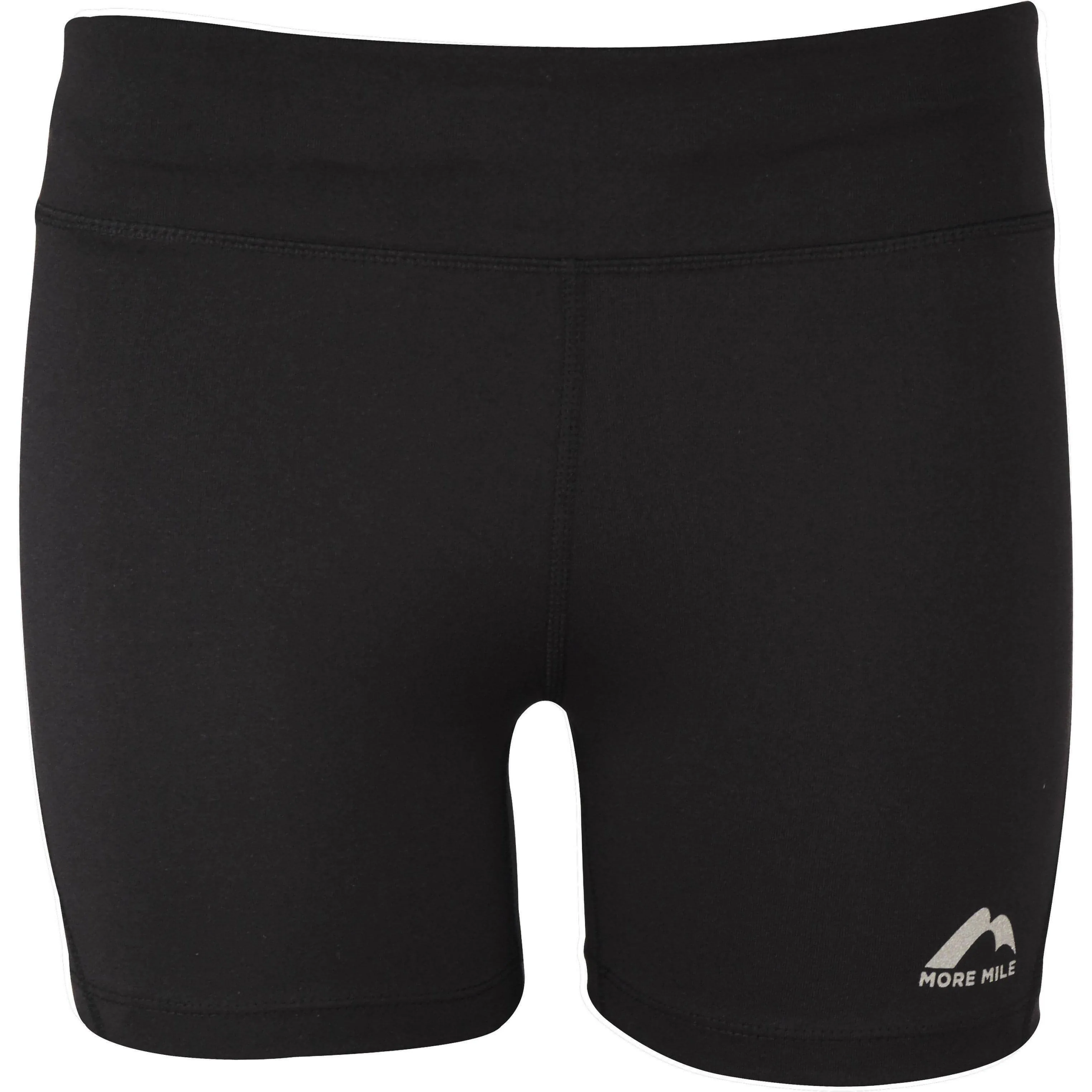 Anti Pilling Technology More Mile Biker Womens Short Running Tights - Black