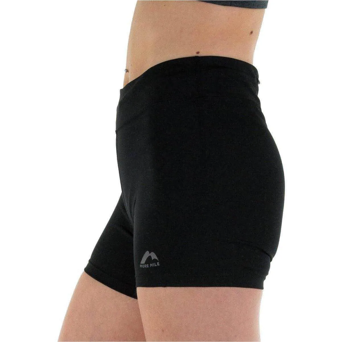 More Mile Biker Womens Short Running Tights - Black Chic Design