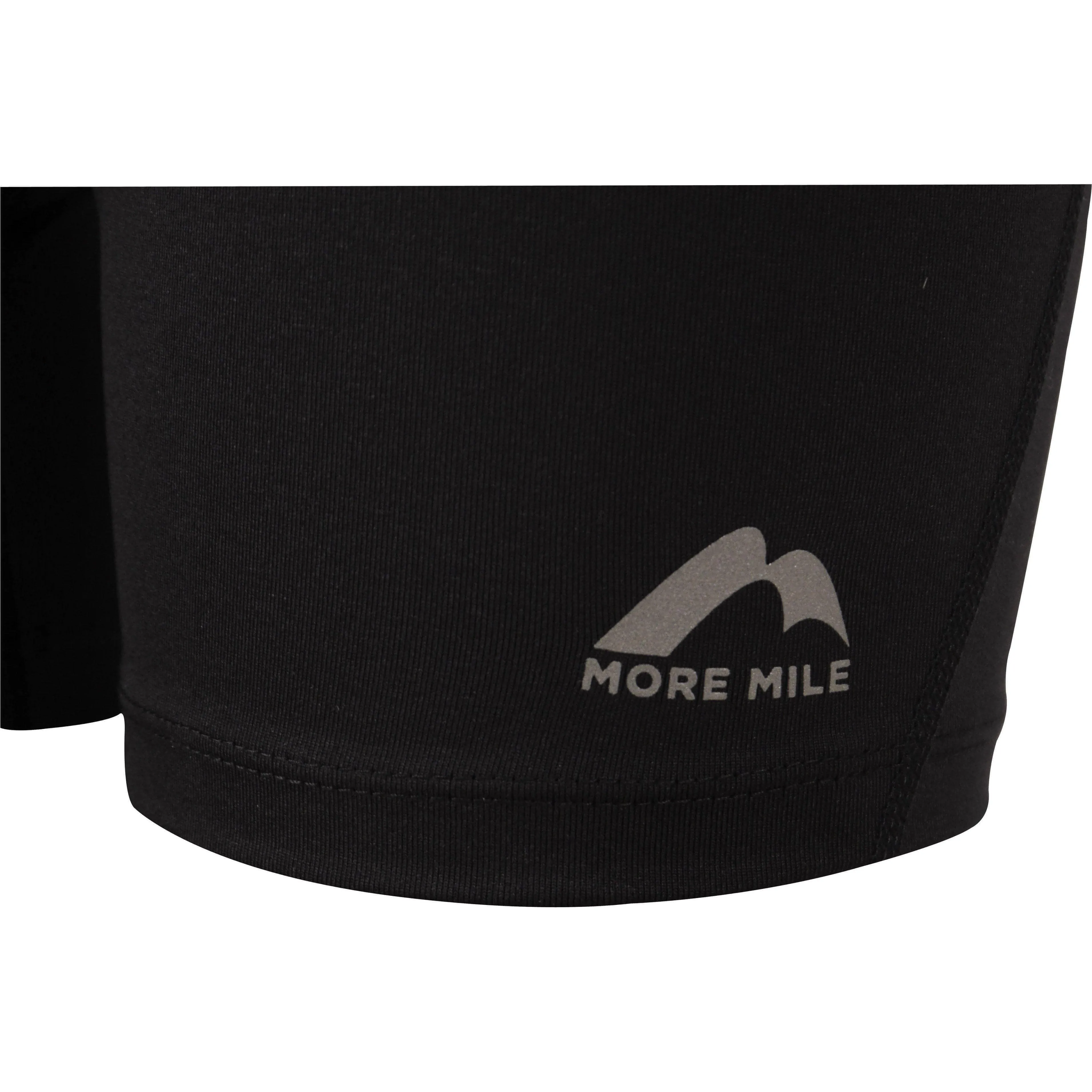 More Mile Biker Womens Short Running Tights - Black Machine-washable Contoured Articulation