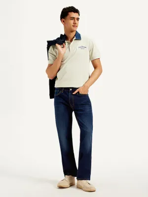 Autumn Days Unisex Wear Teen Outfit Men's 513 Navy Blue Slim Straight Fit Mid Rise Jeans