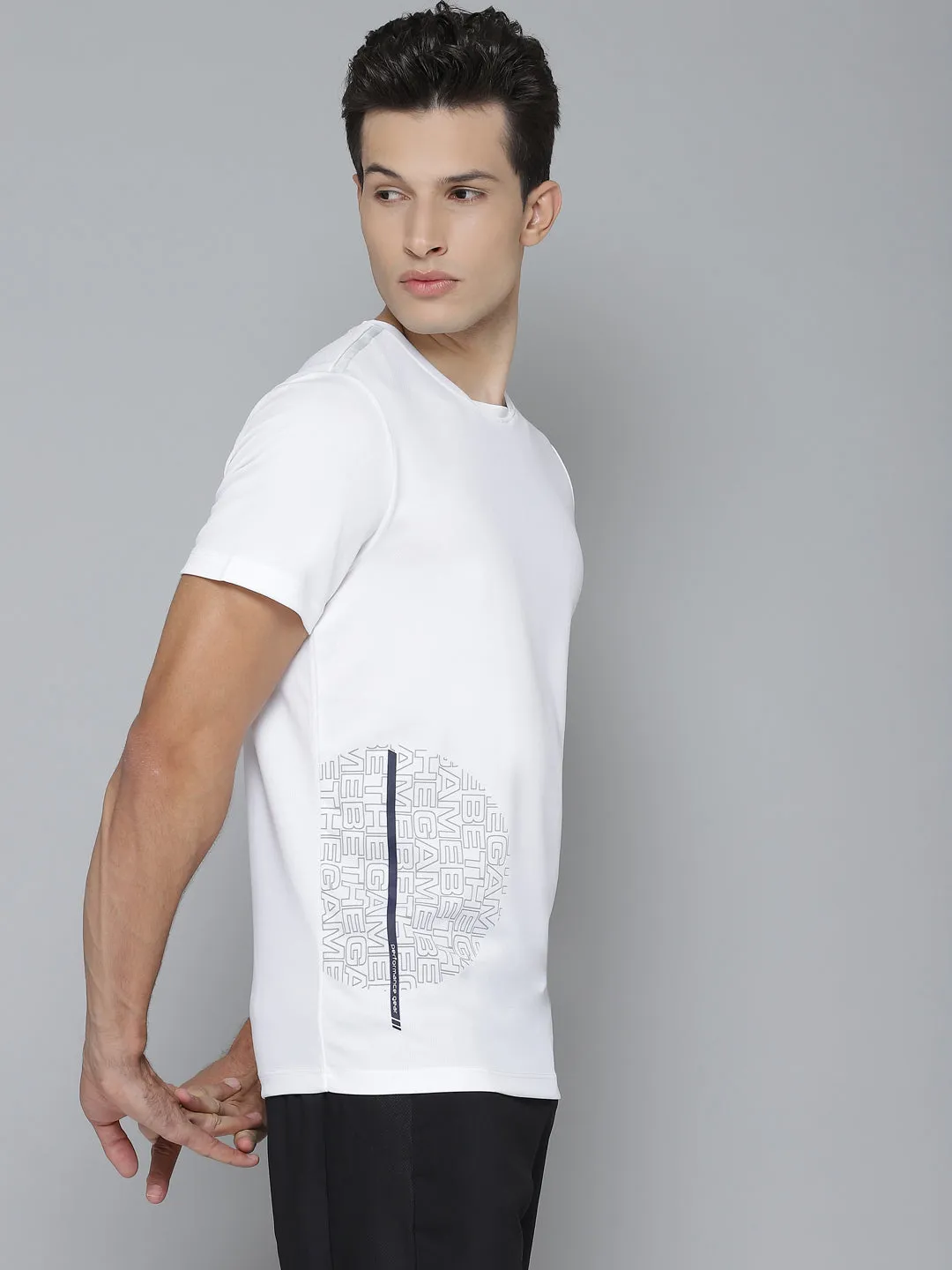 SustainableTextiles WearResistantHem Alcis Men Printed White Tshirts
