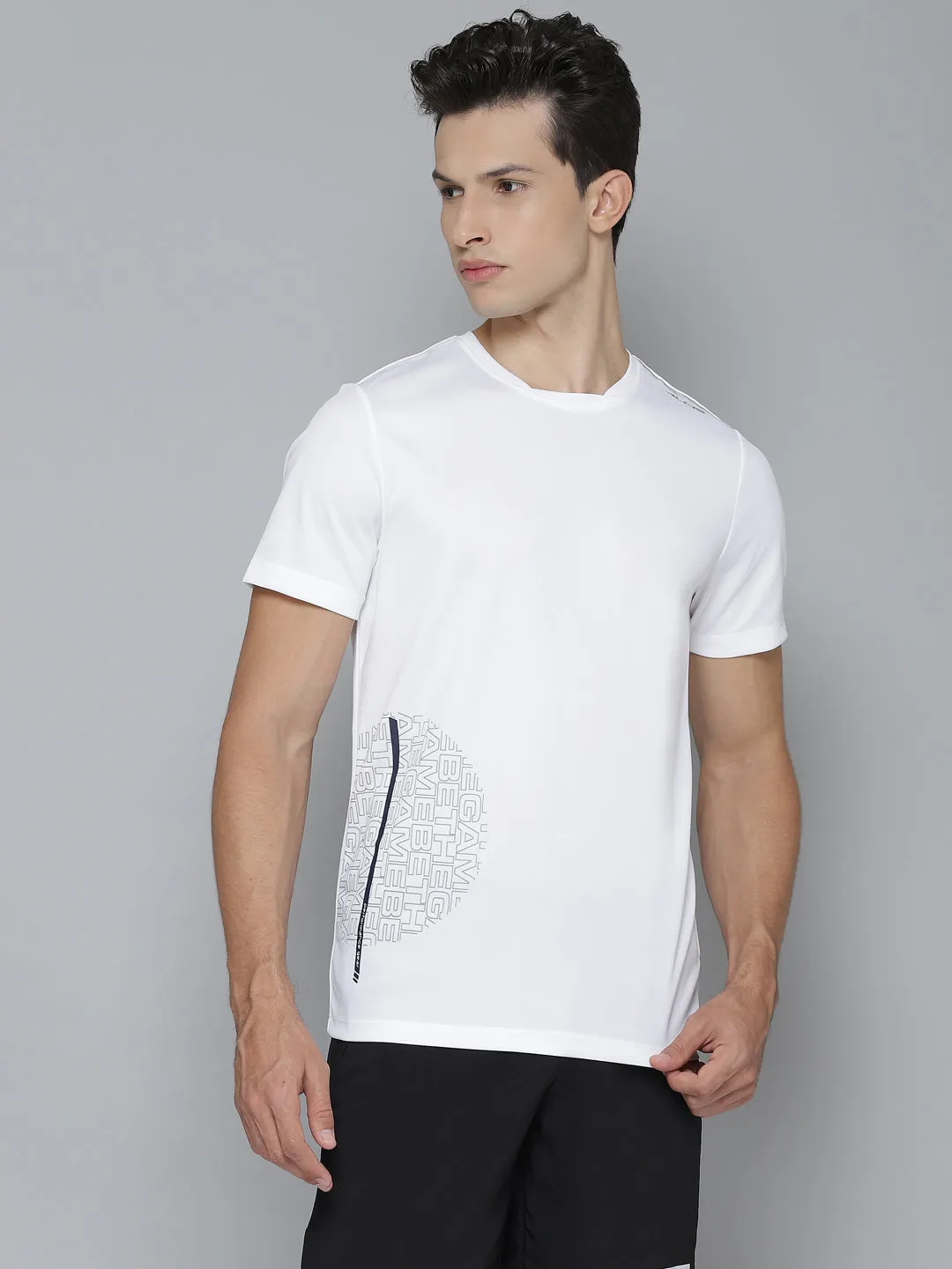 Matte Tone Nordic Light Alcis Men Printed White Tshirts