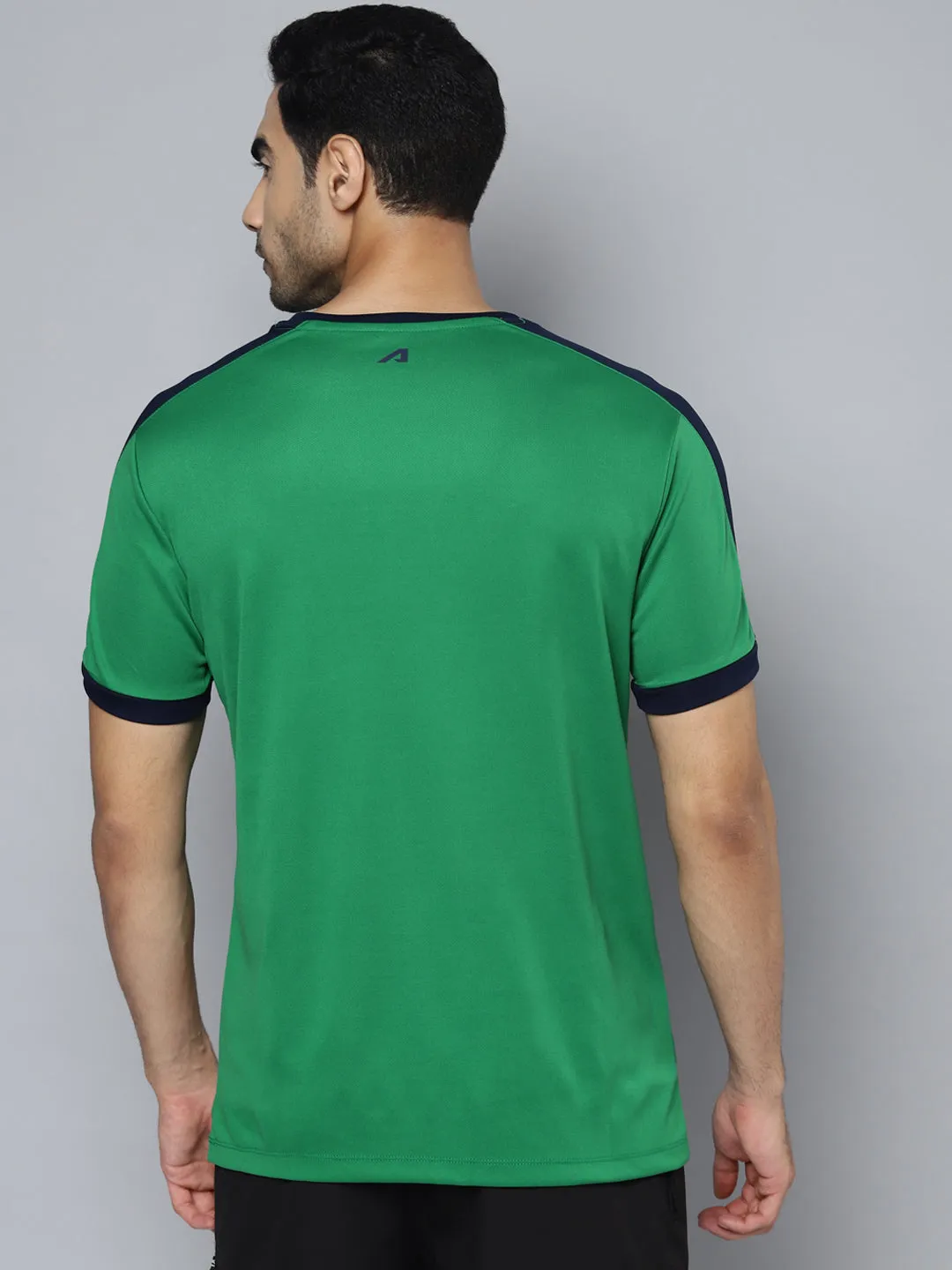 Alcis Men Green Printed Slim Fit T-shirt Smile Glow Dynamic Glow