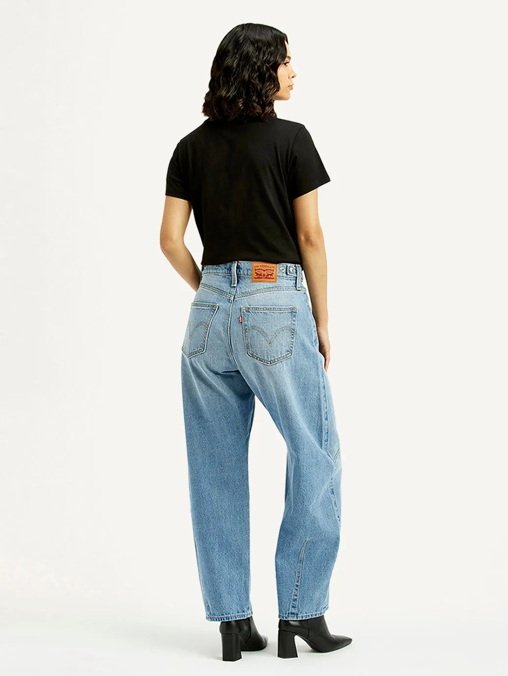 Women's Cinch Light Blue Barrel Loose Fit Mid Rise Jeans Daily Casual Everyday Loose