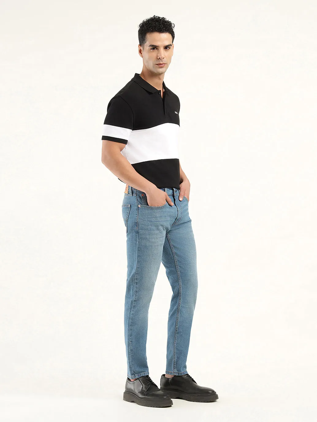 Always Ready Elegant Vibrant Textured Men's 512 Indigo Slim Tapered Fit Mid Rise Jeans