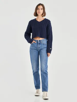 Women's 501'81 Blue Straight Fit High Rise Jeans Beach Day Brunch Outfit Elegant