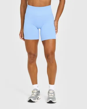 AntiOdor Technology Effortless Seamless Shorts | Powdered Blue Go Light