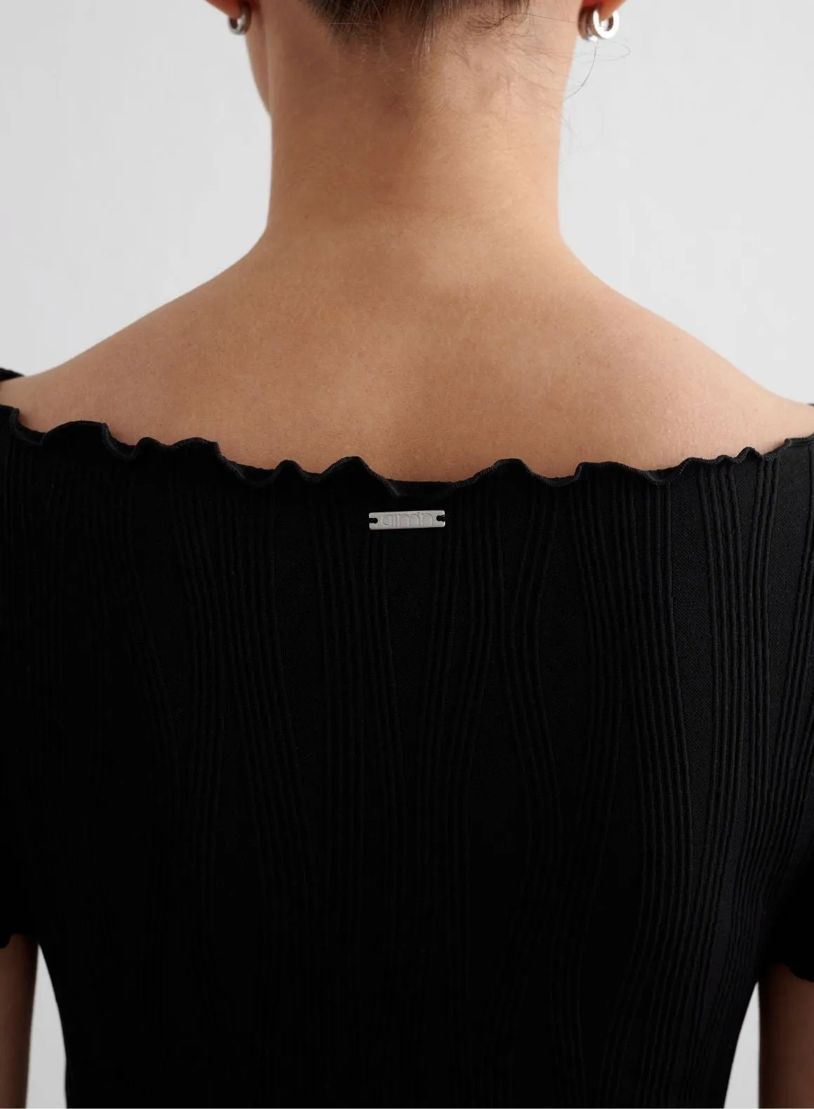 Black Tulip Short Sleeve Top Easy Care Material