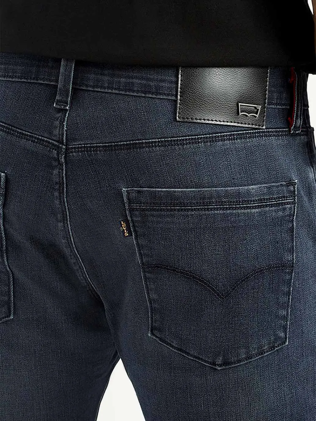 Thermal Regulating Fabric Road Trip Casual Friday Home Comfort Men's Redloop 513 Dark Indigo Slim Straight Fit Mid Rise Jeans