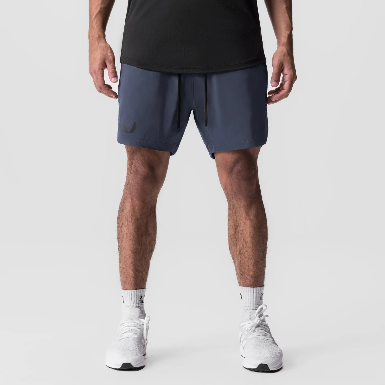 Wide Range Motion 0823. Tetra-Lite? 7" Linerless Short - Navy "Wings"