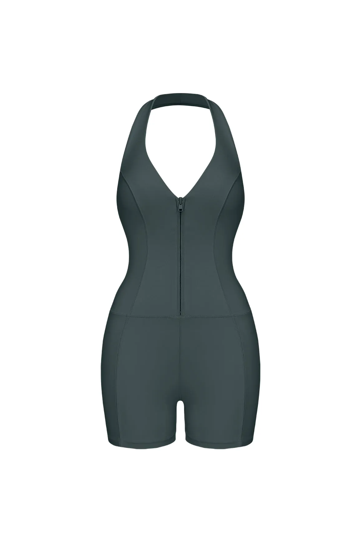 Riviera Hourglass Zip Front Romper Travel Street