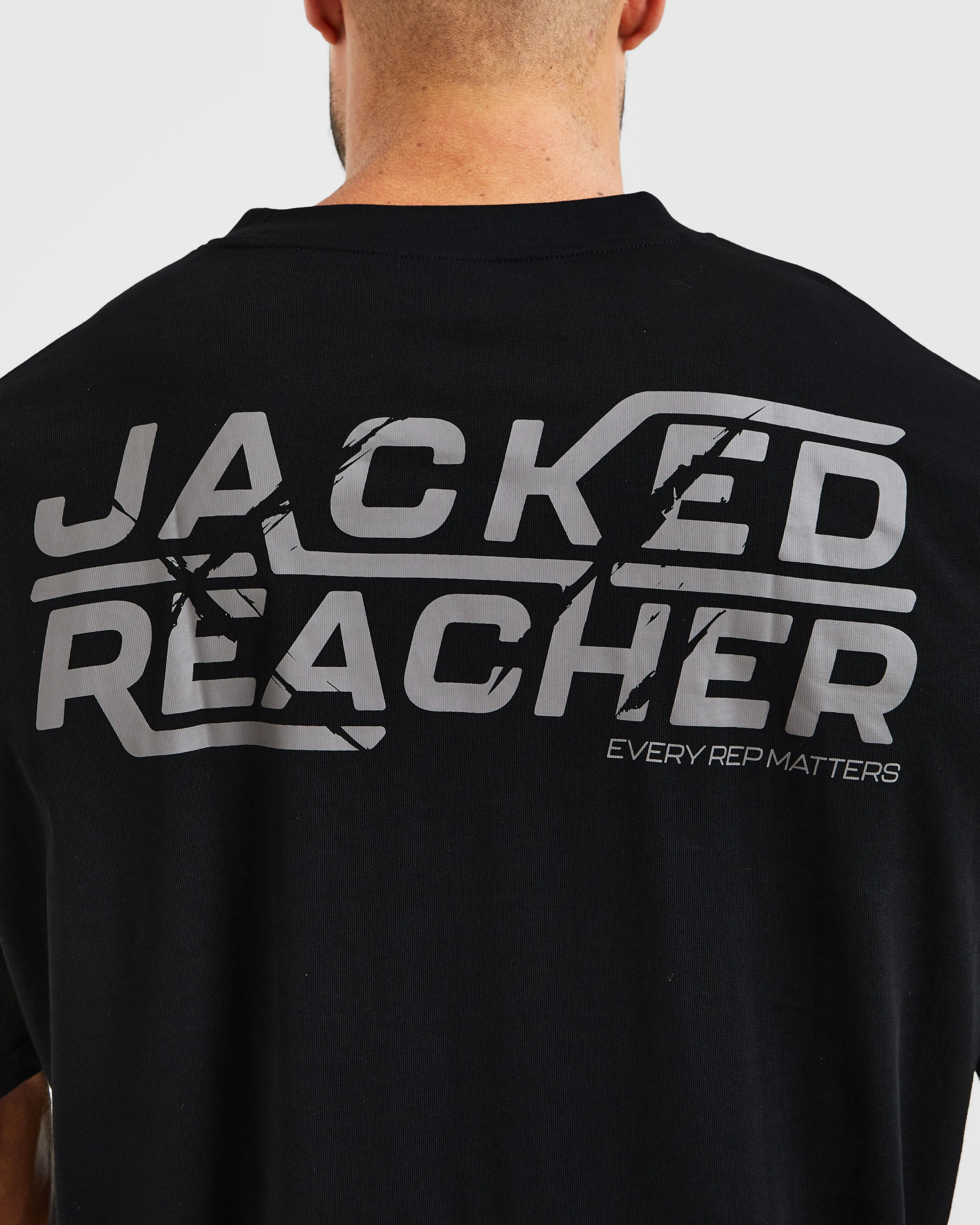 Wesley Vissers X Jacked Reacher Oversized T Shirt - Black Brushed Interior Lining