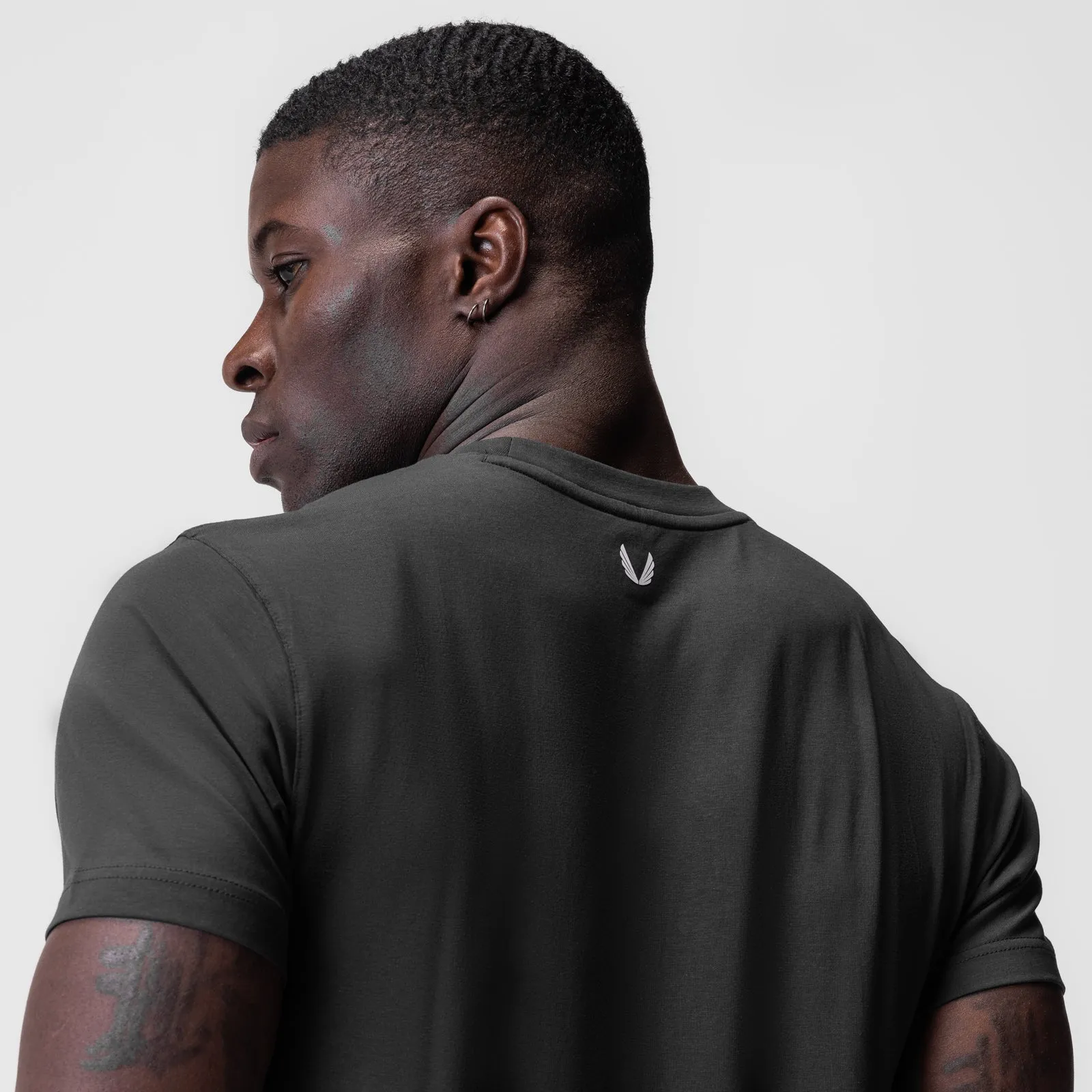0923. Supima? Essential Tee - Space Grey Soft Touch Texture