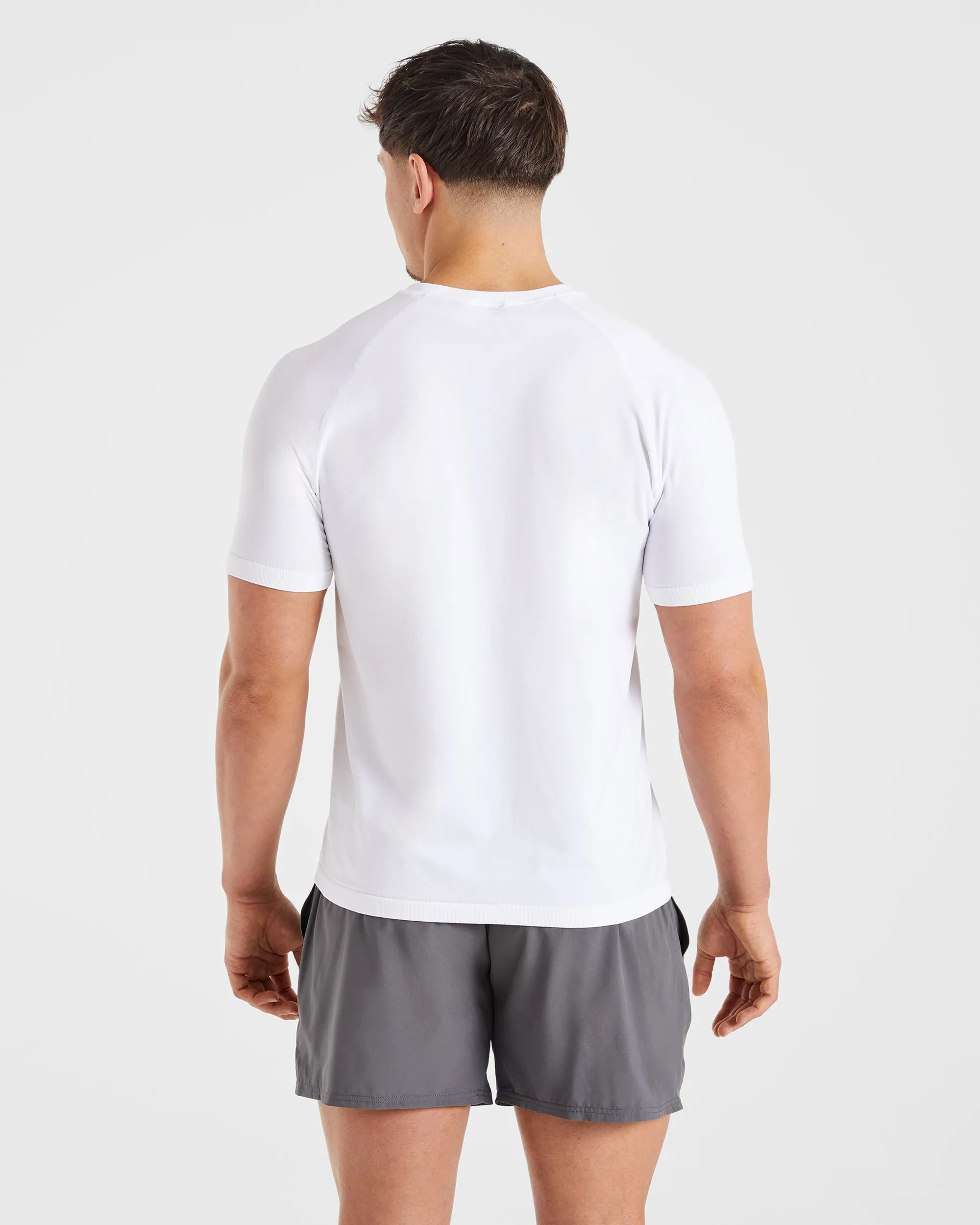 Ascend Seamless T Shirt - White Organic Cotton Blend Sustainable Material Blend