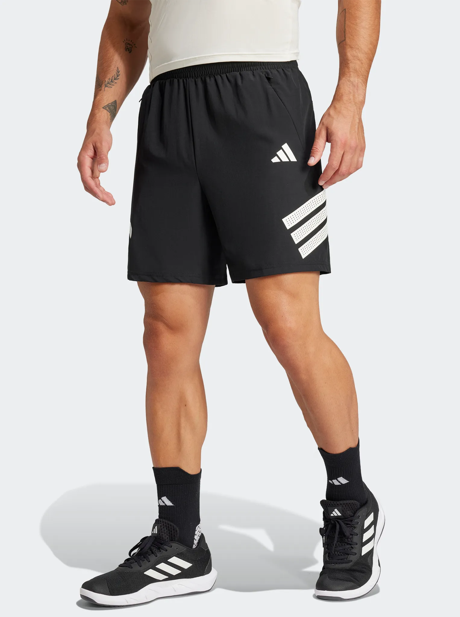 Icon 3-Stripes Gym Short Luxury Brand Eco Friendly Dye