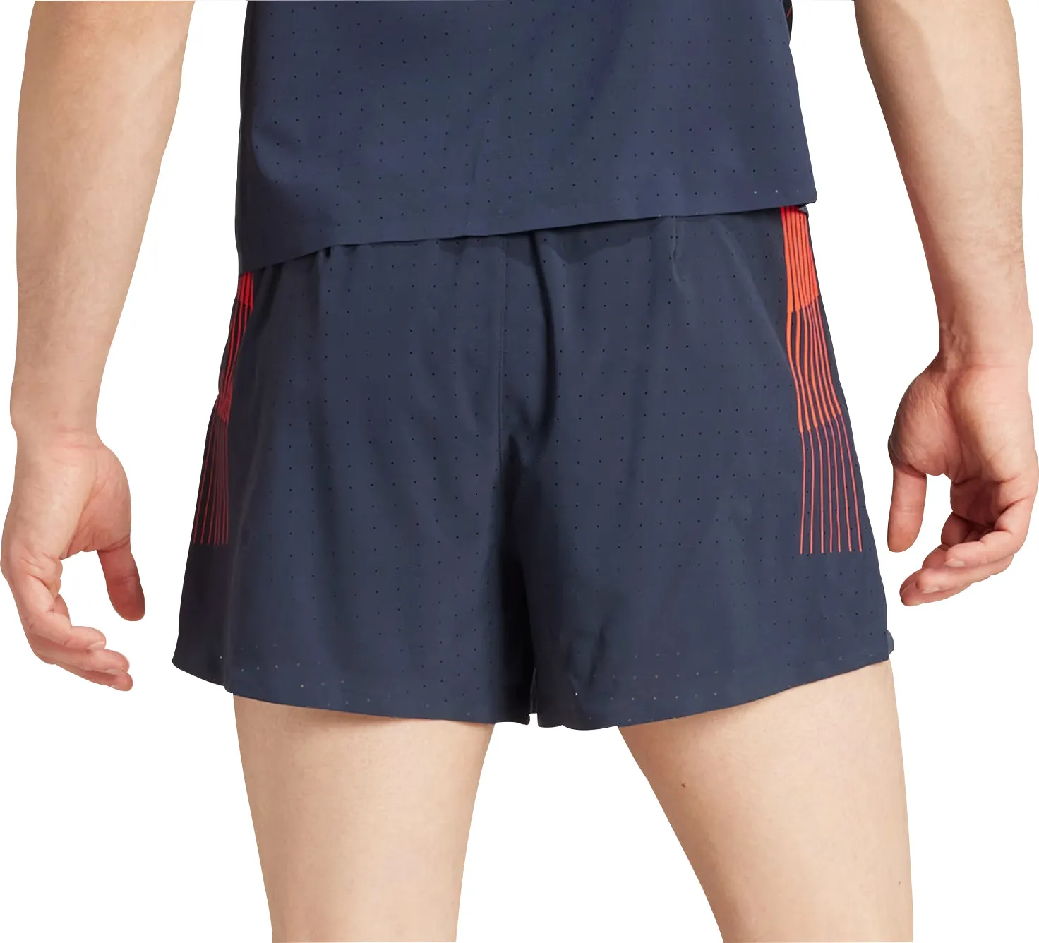adidas Adizero Team GB Mens Split Running Shorts - Blue Trendy Fashion