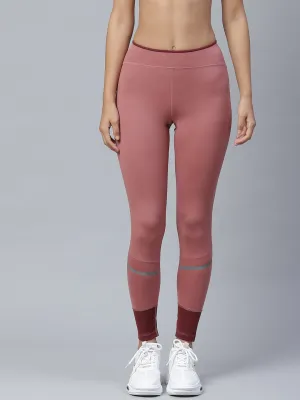 For Men Seamless Design Alcis Women Mauve Solid Knitted Tights