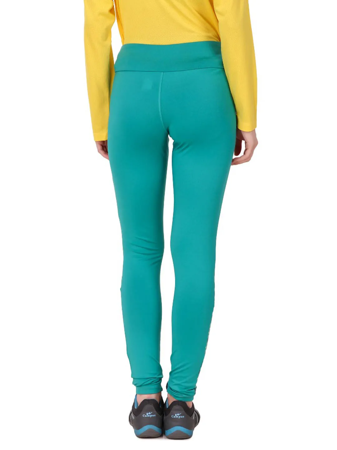 Alcis Womens Printed Green Legging AKTRWLG1300328 Elastic Free Cuffs