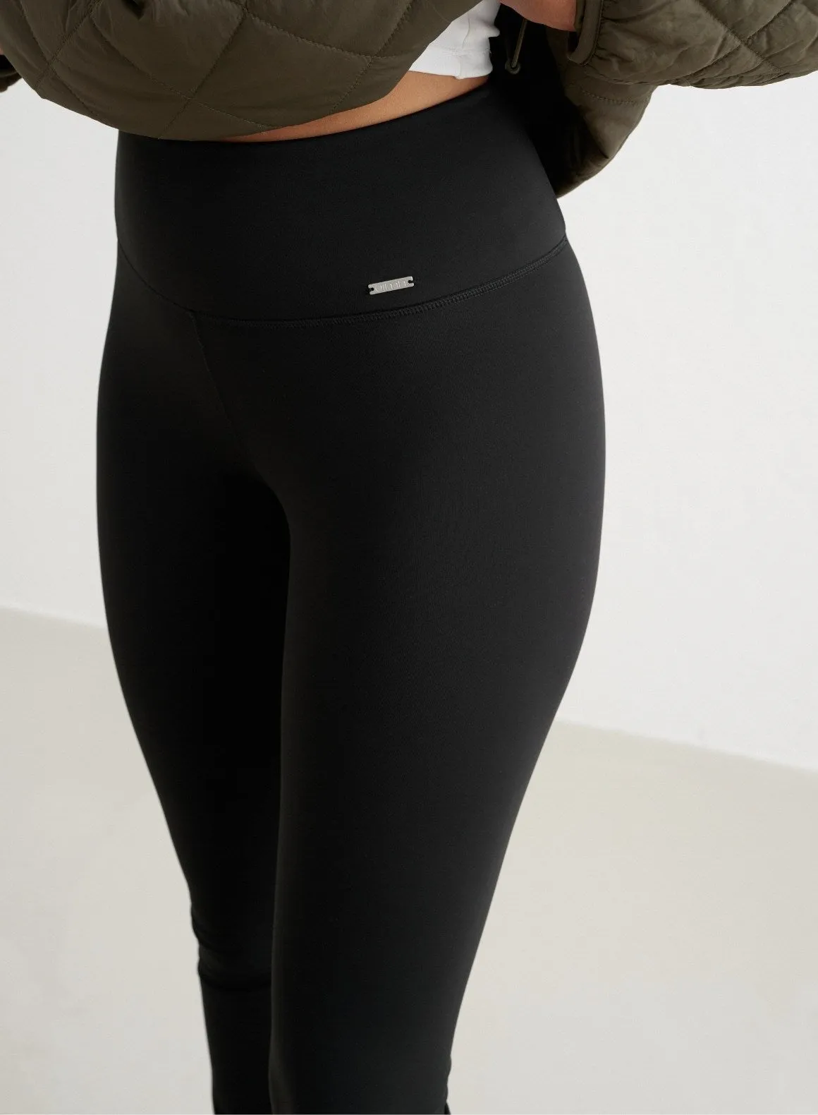 All Style Black Warming Flare Tights