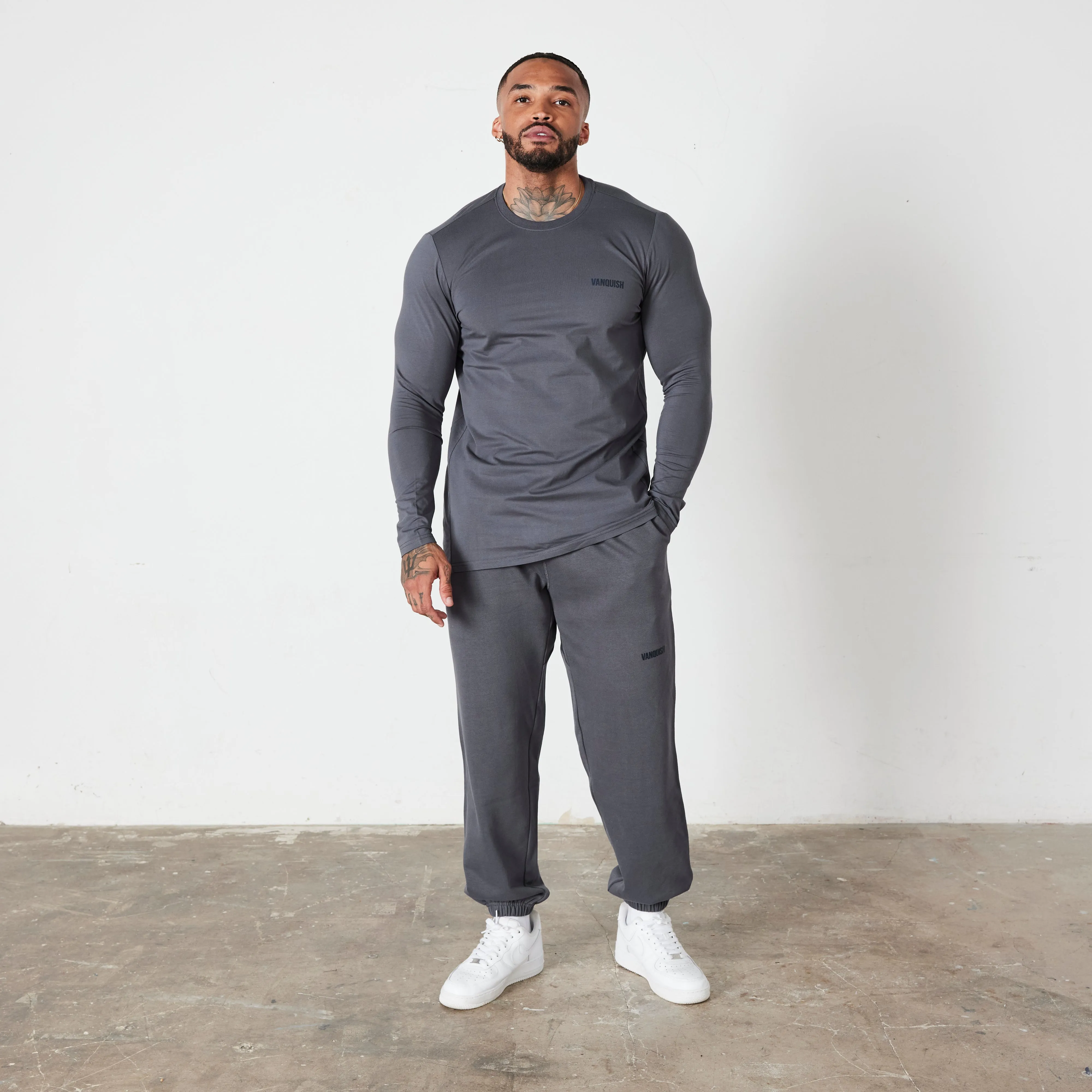 Moisture Management Vanquish Essential Denim Blue Oversized Sweatpants