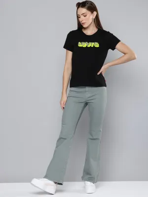 Women's 726 Grey Flared Fit Mid Rise Jeans Casual Wear Rainy Day Winter Warmth Autumn Days