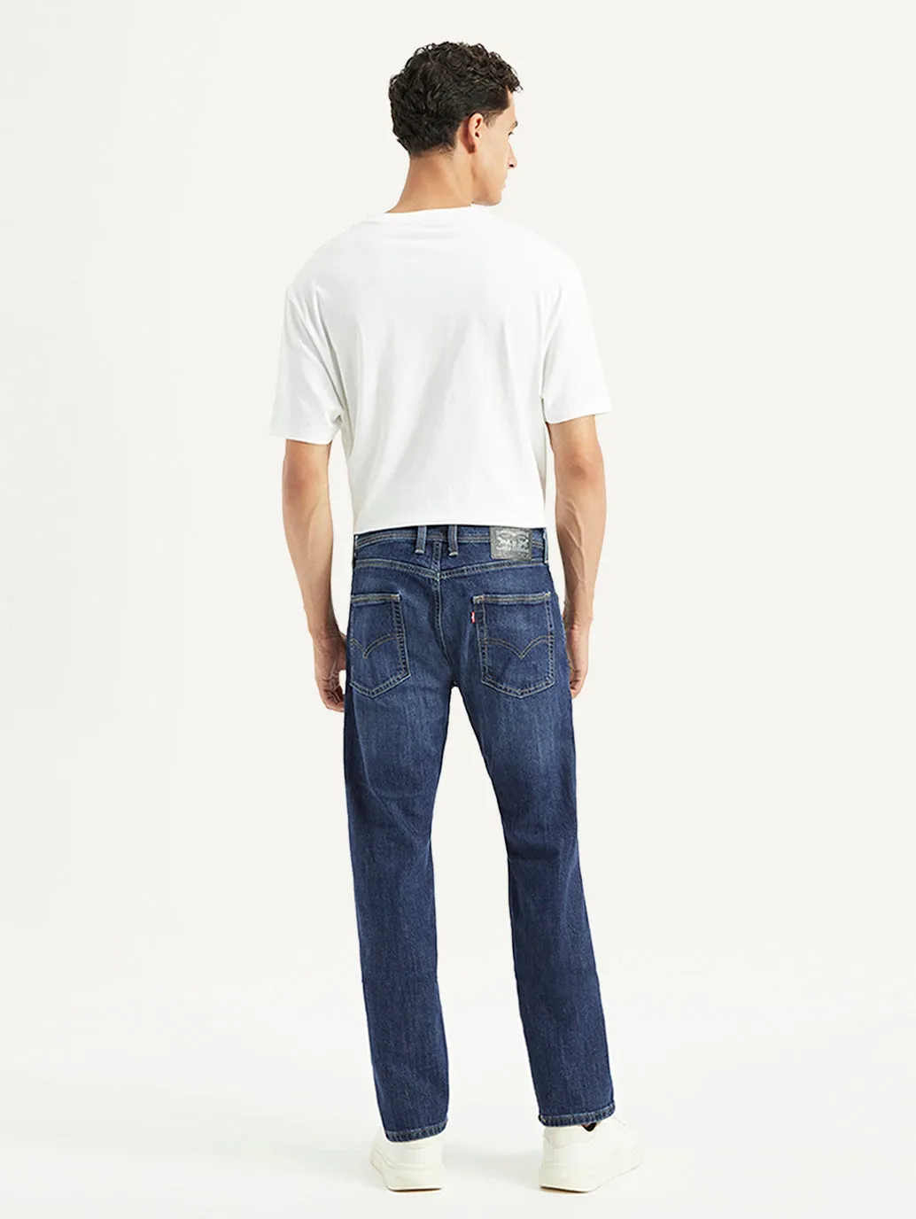 Office Wear Chill Outfit Date Night Men's 513 Dark Blue Slim Straight Fit Mid Rise Jeans