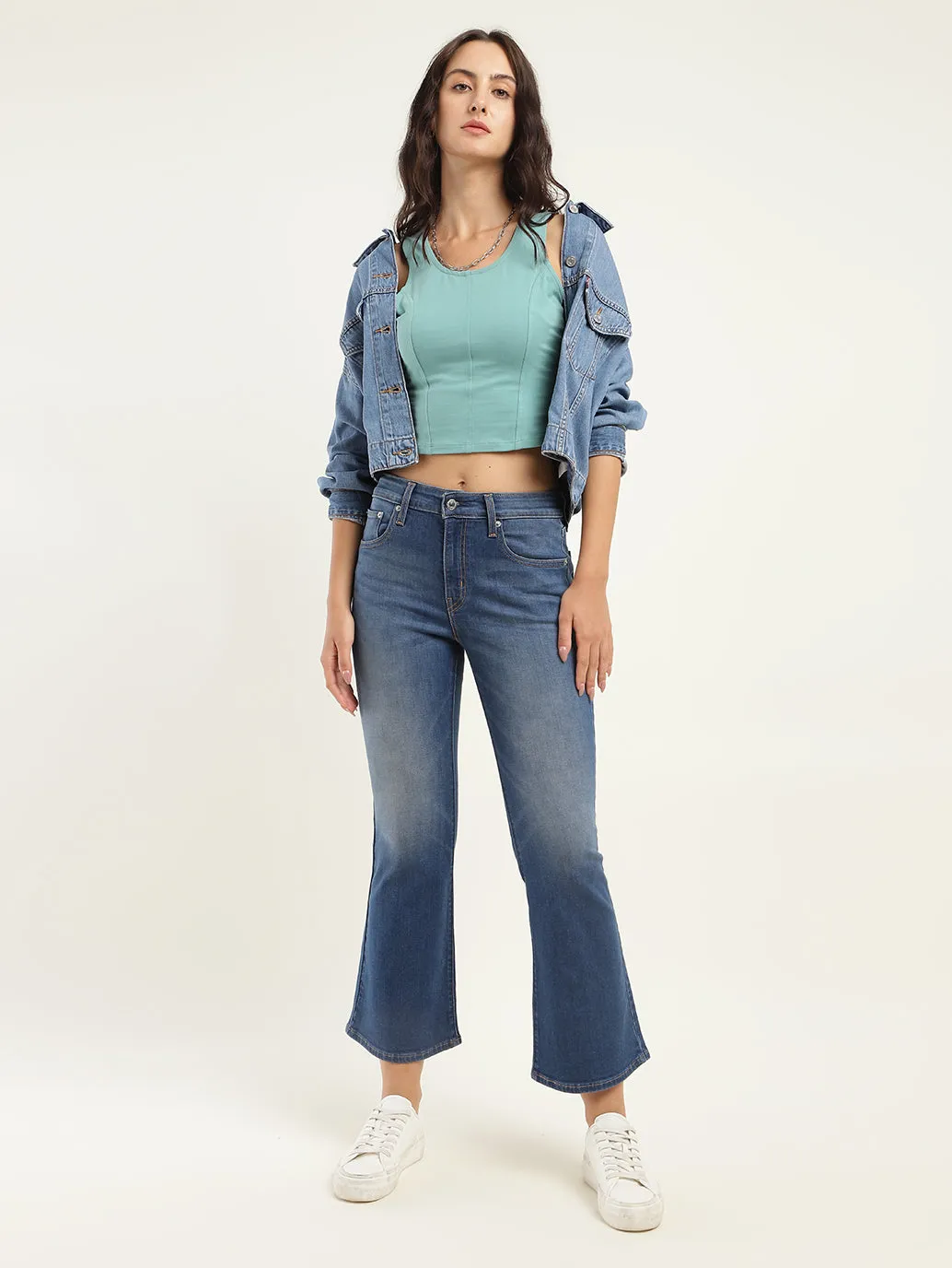 Women's 710 Blue Skinny Fit High Rise Jeans Easy Style Straight Leg