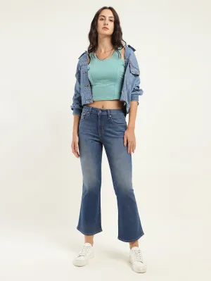 Women's 710 Blue Skinny Fit High Rise Jeans Easy Style Straight Leg