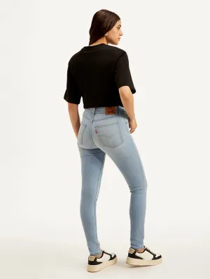 Minimalist Traveler Gear Bold Look Flexible Style Women's 721 Light Blue Skinny Fit High Rise Jeans