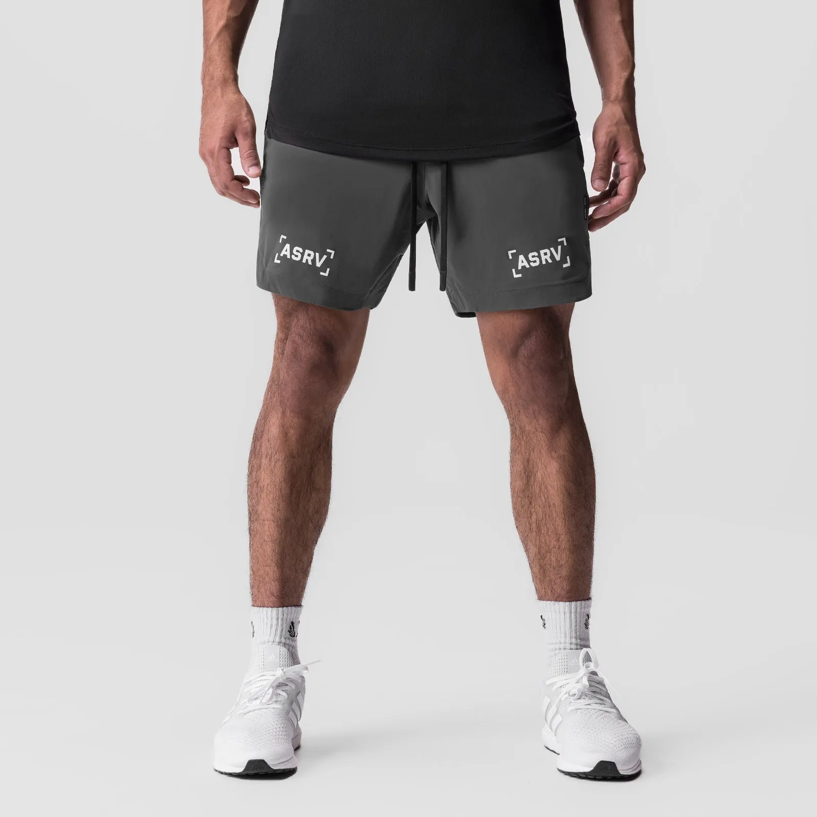 0823. Tetra-Lite? 7" Linerless Short - Space Grey "Bracket" compression support Outdoor Style