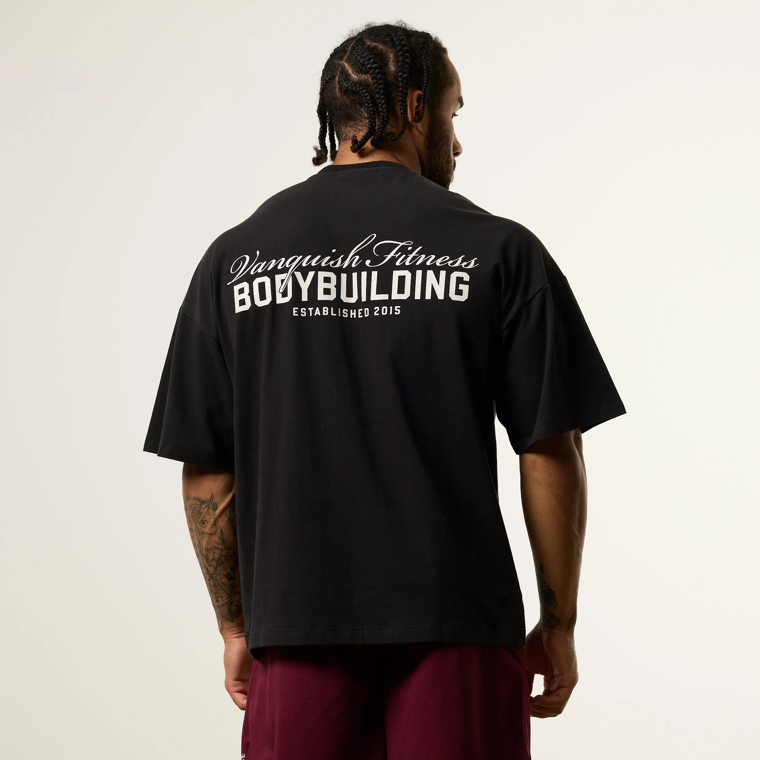 Vanquish Bodybuilding Black Oversized Boxy T Shirt Weekend Comfort Style