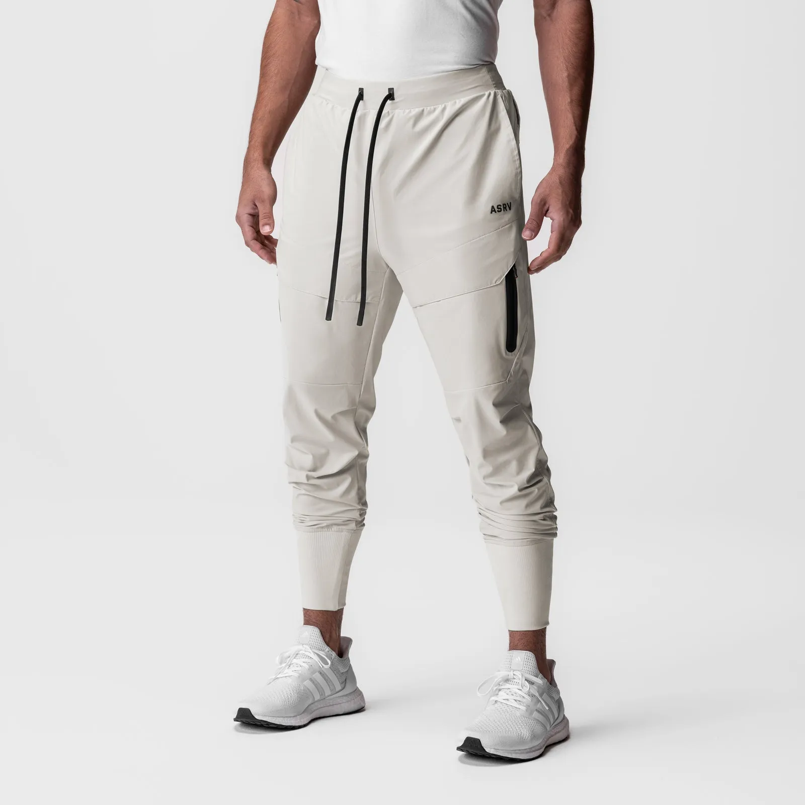 HighWaistSupport Tapered Leg Design 0690. Tetra-Lite? Tech High Rib Jogger - Stone