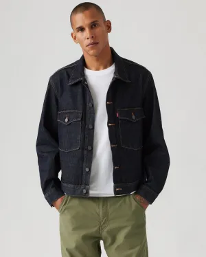 Levi's? Embarcadero Station Trucker Jacket - Love Your Smile Rinse Luxury Textured Athlete Fit