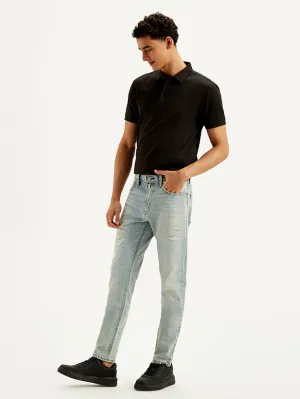 Basic Layers Comfortable Choice Men's 512 Light Blue Slim Tapered Fit Mid Rise Jeans