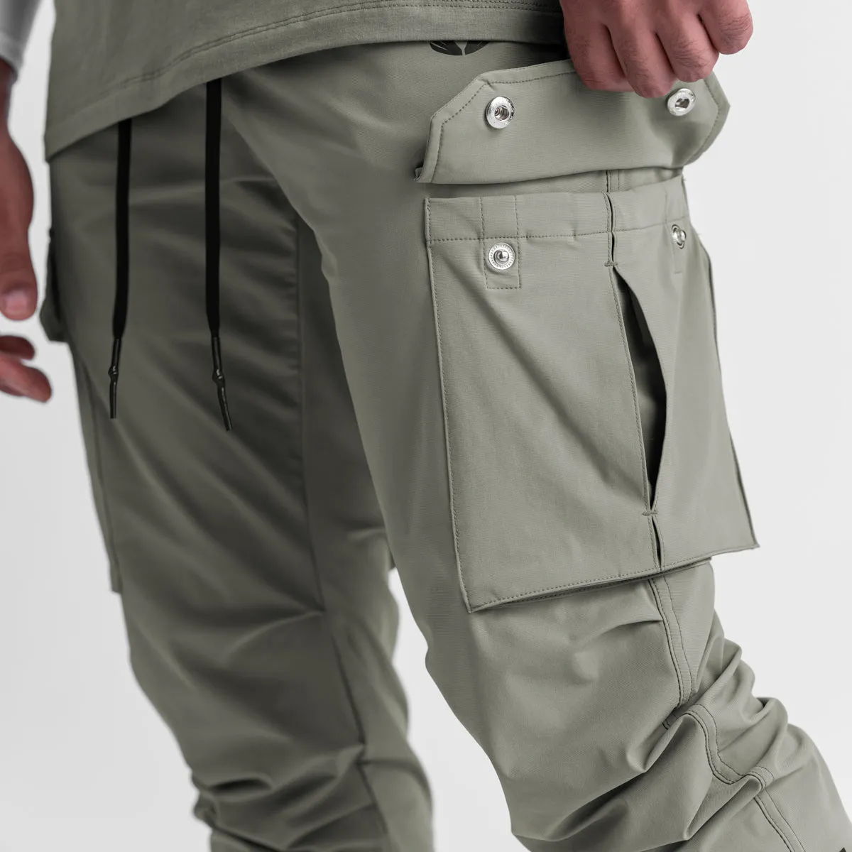 Trendy Style Slim Design 0437. Tetra-Lite? Cargo High Rib Jogger - Sage