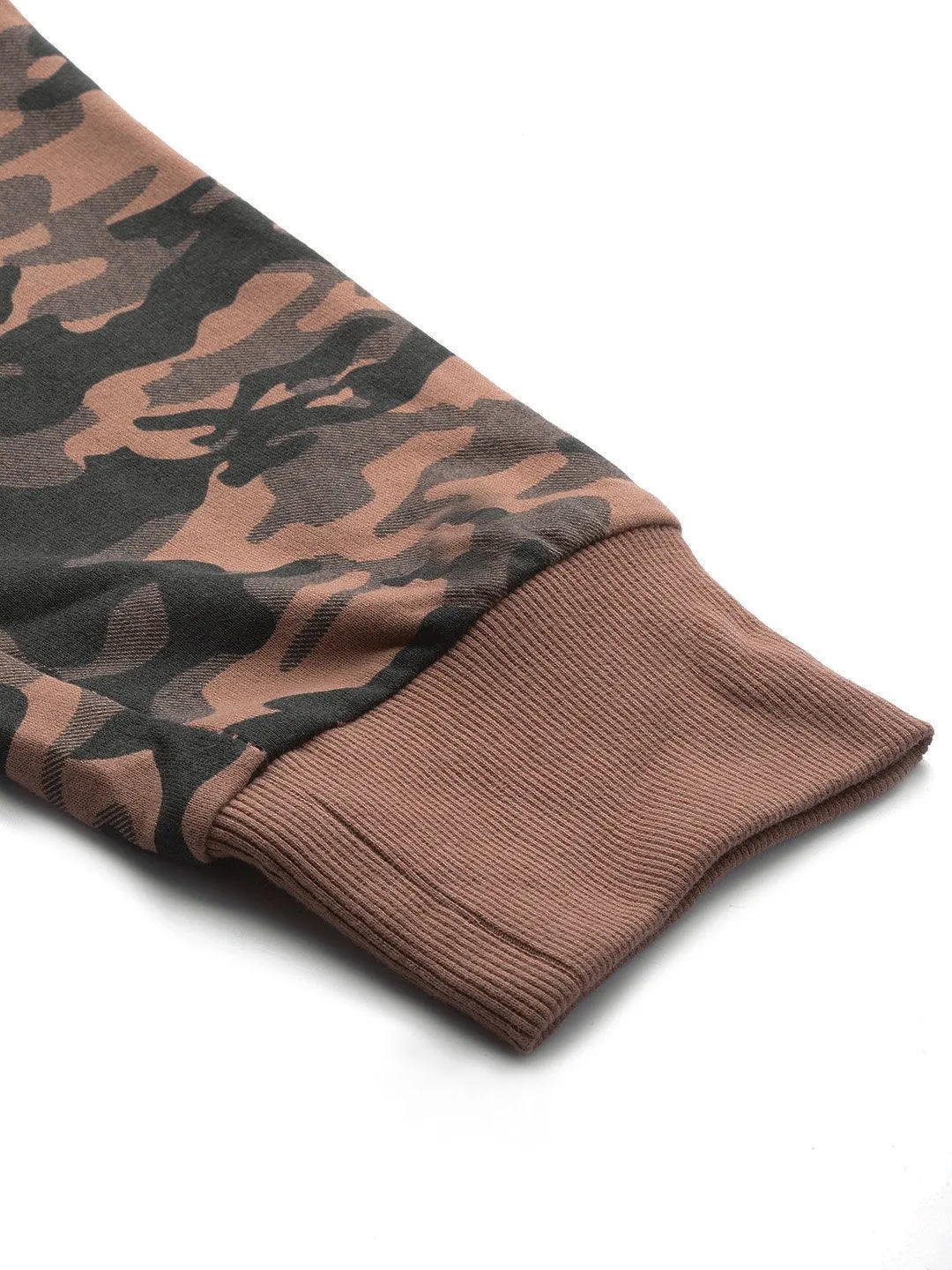 Timeless Look No Ride Up Alcis Men Brown & Black Camouflage Print Joggers