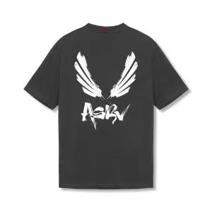 regular but not boring UV Protective Fabric 0797. Tech Essential? Relaxed Tee - Space Grey "Brush Wings/ASRV"