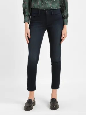 Basic Comfort Calm Aesthetic Women's 711 Blue Skinny Fit Mid Rise Jeans