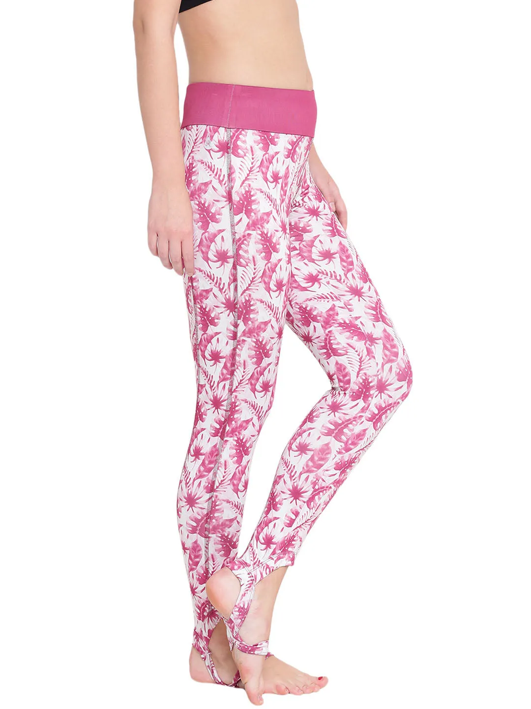 Non see through Alcis Women Pink and White Tights