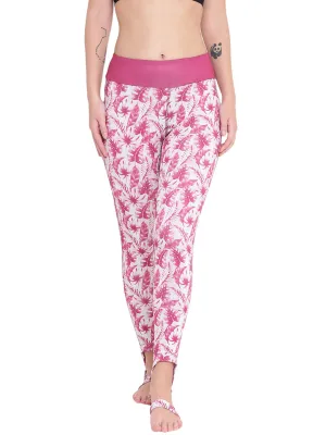 Dance Studio Mesh Panel Trend Seeker Four Way Alcis Women Pink and White Tights
