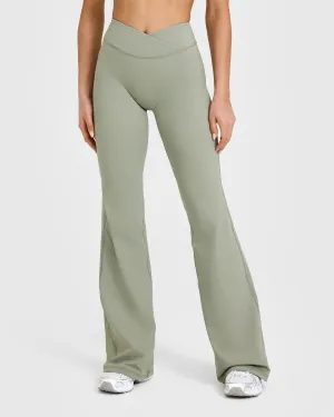 Light Wool NonChafingEdges Clear Edge Unified Wrap Flared Bottoms | Soft Sage Green